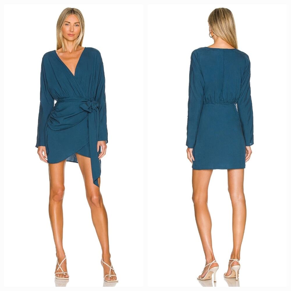 L'Academie The Lorriana Mini Dress in Navy Blue XS